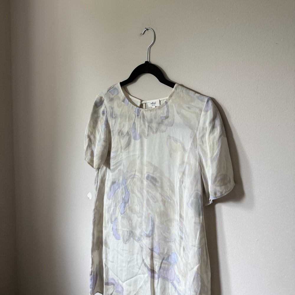 Aritzia Wilfred Patterned 100% Silk Top